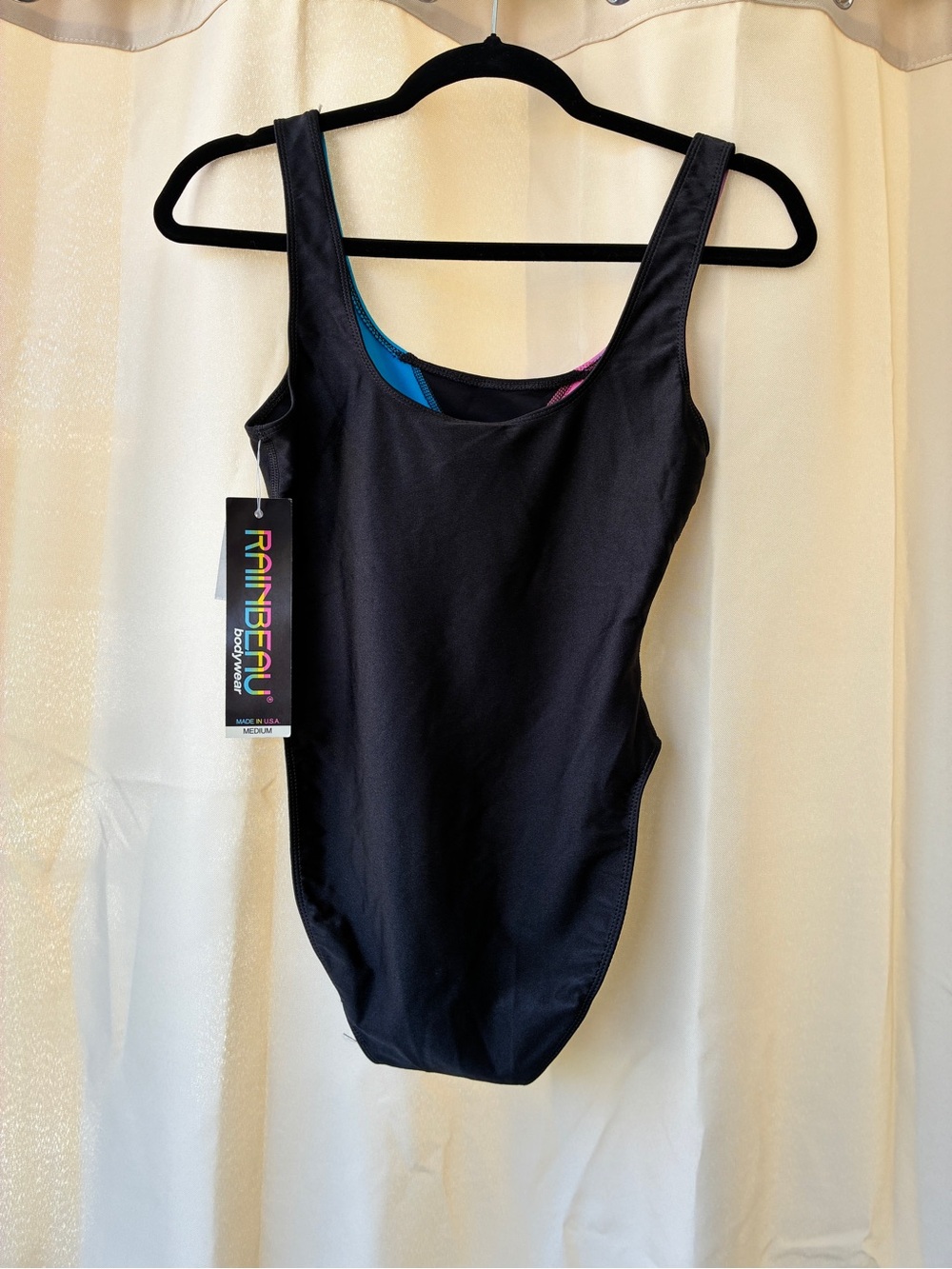 Vintage 80s Workout High Cut Leg Leotard by Rainbeau Bodywear Medium - Picture 4 of 10